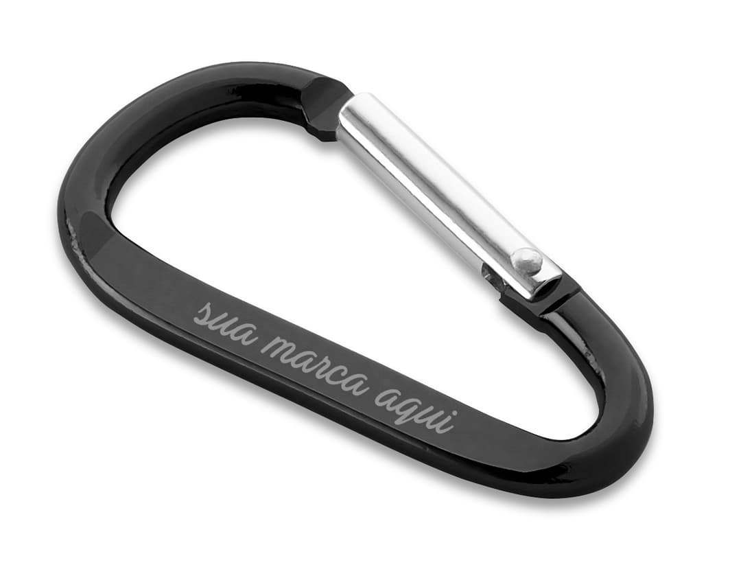 Mosquetão de metal - 07: acessório de segurança em metal cromado para controle e segurança. Ideal para uso em atividades ao ar livre, esportes, emergências médicas e muito mais. Garanta já o seu!