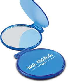 Espelho de Bolsa Plástico - 10: Prático e compacto, ideal para retoques de maquiagem em qualquer lugar. Um item essencial para manter sua beleza sempre em dia. Garanta o seu agora!