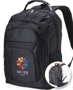 Mochila em couro preto moderna e elegante para viagens e passeios. Acessório de moda perfeito para quem busca praticidade e estilo em qualquer ocasião. Compre já!
