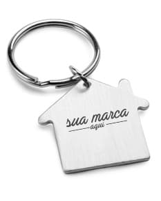 Chaveiro de metal casa - 04 - Acessório elegante e funcional para organizar suas chaves. Perfeito para presentear ou utilizar no dia a dia. Adquira já o seu!
