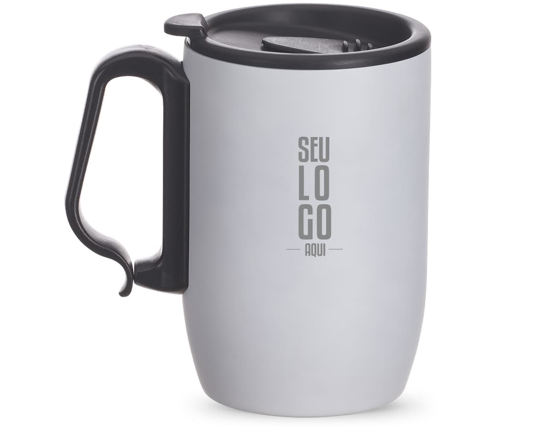 Caneca de metal 350ml, ideal para seu café da manhã ou chá da tarde. Feita em cerâmica com acabamento em metal, essa caneca é resistente e cheia de estilo. Aproveite sua bebida quente preferida com muito mais estilo e sofisticação. Adquira já a sua!
