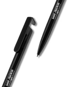 Caneta Plástica com Suporte para Celular - Ideal para o seu escritório ou escola, esta caneta multifuncional possui um suporte para celular integrado. Perfeita para desenhar, escrever e organizar suas tarefas, garantindo praticidade no seu dia a dia. Adquira já a sua!