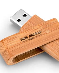 Pen Drive de Bambu 8GB - Dispositivo de armazenamento ecológico e prático para levar seus arquivos para onde quiser. Feito em bambu, durável e sustentável. A solução ideal para quem busca funcionalidade e estilo. Adquira já o seu!