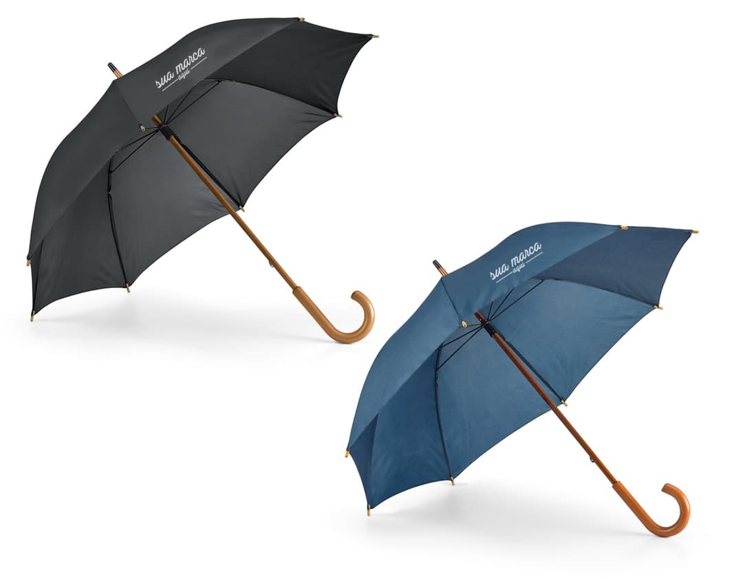 Guarda-chuva preto em nylon - Proteção e estilo em dias chuvosos! Acessório essencial para se manter seguro e seco, com design moderno e resistente. Perfeito para qualquer estação do ano. Garanta já o seu!