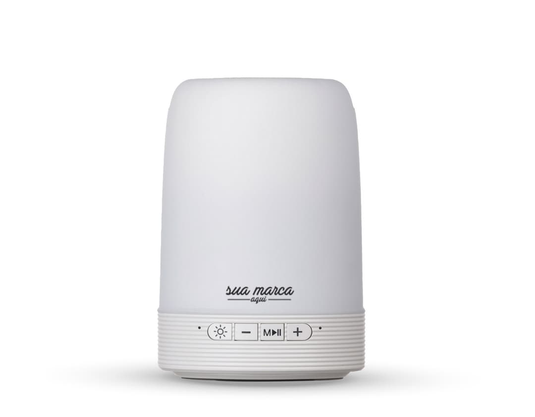 Caixa de som com luminária - Equipamento eletrônico moderno para um ambiente conectado e iluminado. Perfeito para quem busca praticidade e estilo em um único produto. Acesse agora e garanta o seu!