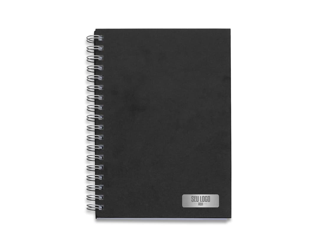 Caderno em couro sintético com espiral, ideal para suas anotações e organização diária. Perfeito para uso educacional e profissional. Armazene suas informações de forma prática e elegante.