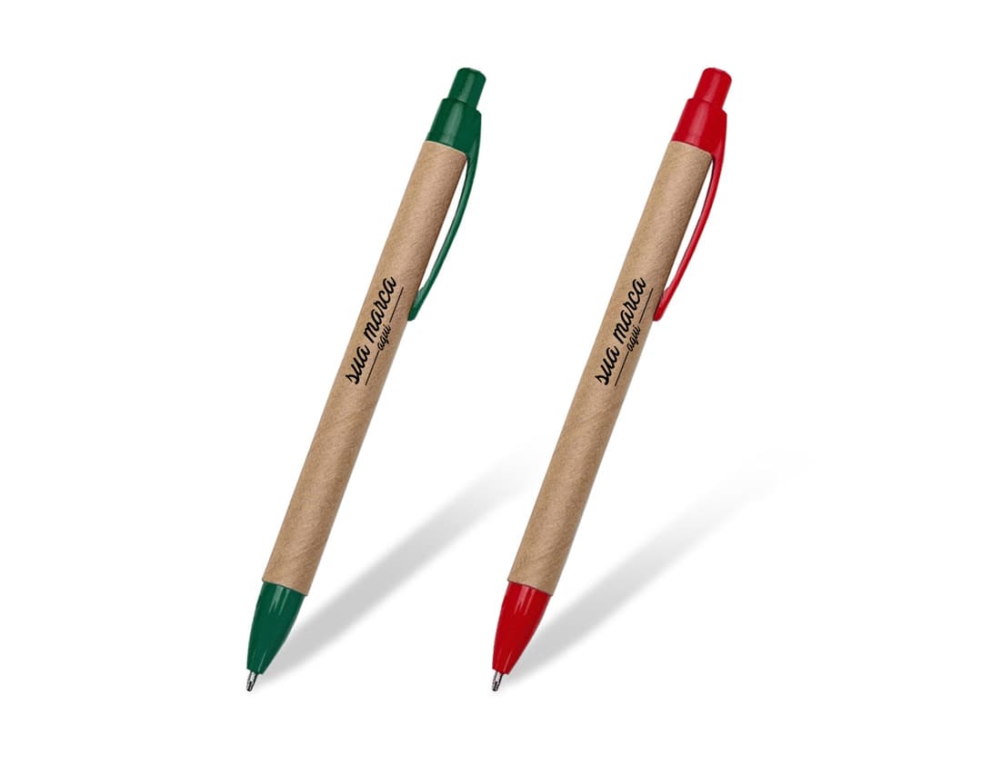Caneta de papelão eco-friendly para escrita suave e sustentável. Ideal para uso na escola, escritório e negócios. Design criativo e durável. ¡Adquira a sua agora!