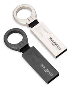 Pen drive de alumínio 4GB - Equipamento de segurança metálico para armazenamento de dados. Com design em aço cromado, garante acesso controlado e proteção aos seus arquivos. Ideal para uso empresarial e pessoal. Adquira já o seu!