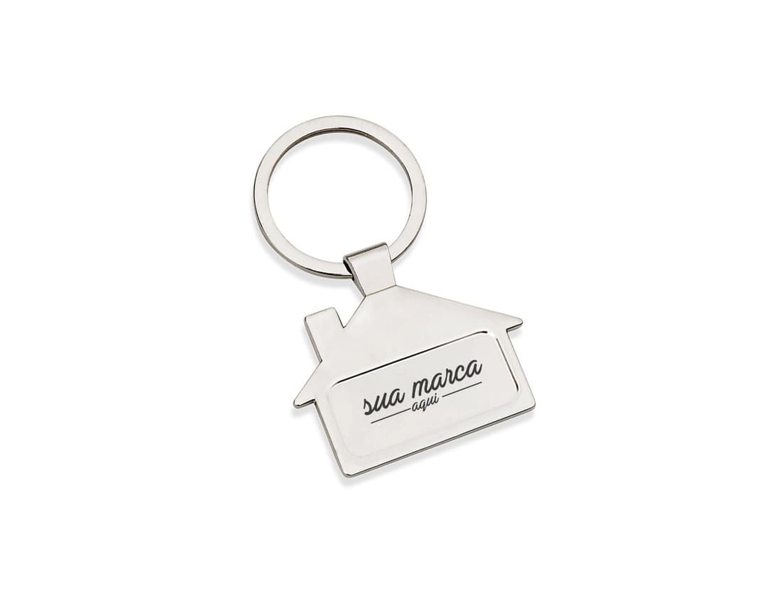 Chaveiro de metal Casa: Mantenha sua segurança em dia com este chaveiro resistente e seguro. Ideal para proteger as chaves da sua casa ou empresa. Com design moderno e durável, é o acessório perfeito para garantir sua tranquilidade. Adquira o seu agora e garanta sua proteção!