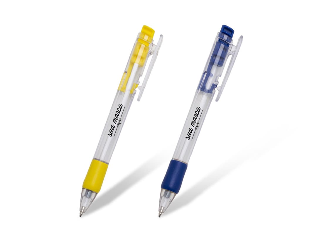 Caneta Plástica Amarela: Ferramenta essencial para escrita, desenho e negócios. Ideal para uso escolar, escritório e artístico. Prática e versátil. Adquira já!