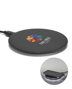 Carregador wireless rápido em ABS preto para dispositivos eletrônicos, tecnologia moderna, wireless, preto e portátil.
