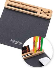 Mouse Pad sintético grafite bambu, ideal para apoiar o mouse do notebook ou computador. O produto combina tecnologia e elegância, sendo perfeito para uso em ambientes de trabalho ou estudo. Com design moderno e discreto, é um item essencial para garantir precisão e conforto durante o uso do mouse.