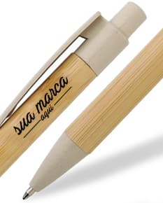 Caneta de bambu eco-friendly para escrita suave e sustentável. Ideal para uso no escritório, escola ou em casa. Feita de material de alta qualidade, essa caneta combina design moderno com consciência ambiental. Escreva com estilo e faça a diferença no mundo. Adquira já a sua!