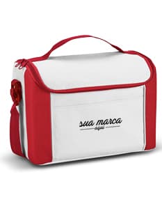 Bolsa térmica 8 litros em couro isolada - perfeita para viagens de negócios e compras. Este moderno acessório retro é ideal para manter seus alimentos e bebidas frescos durante toda a jornada. Adquira já a sua!