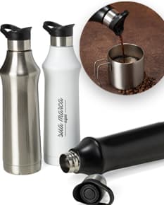 Garrafa Térmica 500ml - Mantenha suas bebidas sempre quentes ou geladas com nossa garrafa térmica de 500ml. Feita em aço inoxidável, com design elegante e durável. Perfeita para levar para o trabalho, academia ou viagens. Adquira já a sua e garanta praticidade e estilo em seu dia a dia!