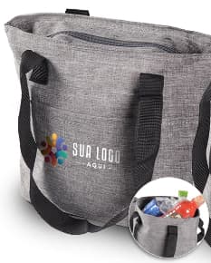Bolsa térmica de luxo em couro marrom para manter seus alimentos frescos por mais tempo. Item elegante e seguro, com fechadura de metal e alça resistente. Acessório moderno, ideal para manter sua comida protegida com muito estilo. Adquira já a sua!
