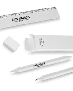 Kit de escritório completo para potencializar a sua produtividade! Composto por papel, lápis, tesoura e outros materiais de alta qualidade, esse conjunto é perfeito para o seu ambiente de trabalho. Ideal para estudantes, profissionais e amantes da escrita. Adquira já o seu!