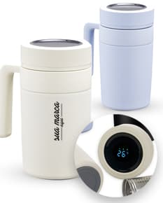 Caneca Térmica 500ml com Display LED - Mantenha sua bebida quente por mais tempo com essa caneca moderna e prática. Perfeita para o dia a dia, possui display LED para mostrar a temperatura. Ideal para quem busca praticidade e estilo. Garanta a sua!