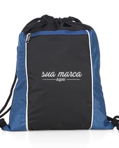 Mochila Saco Impermeável com Zíper em couro preto, moderna e elegante. Perfeita para viagens, negócios, compras e estilo casual. Equipada com alça, bolsos e fecho de zíper para armazenamento seguro. Ideal para homens de sucesso e negócios.