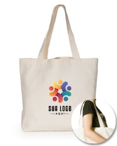 Sacola de Algodão G - Ideal para compras, esta sacola de algodão é versátil e elegante. Perfeita para quem busca estilo e praticidade. Garanta a sua agora!