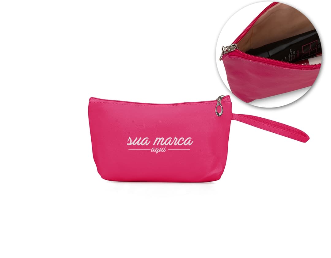 Nécessaire PVC Impermeável - Ideal para quem deseja estar sempre elegante e organizado. Perfeito para levar seus itens essenciais com muito estilo e praticidade. Confeccionado em material resistente, com design moderno e alça para facilitar o transporte. Adquira já o seu!