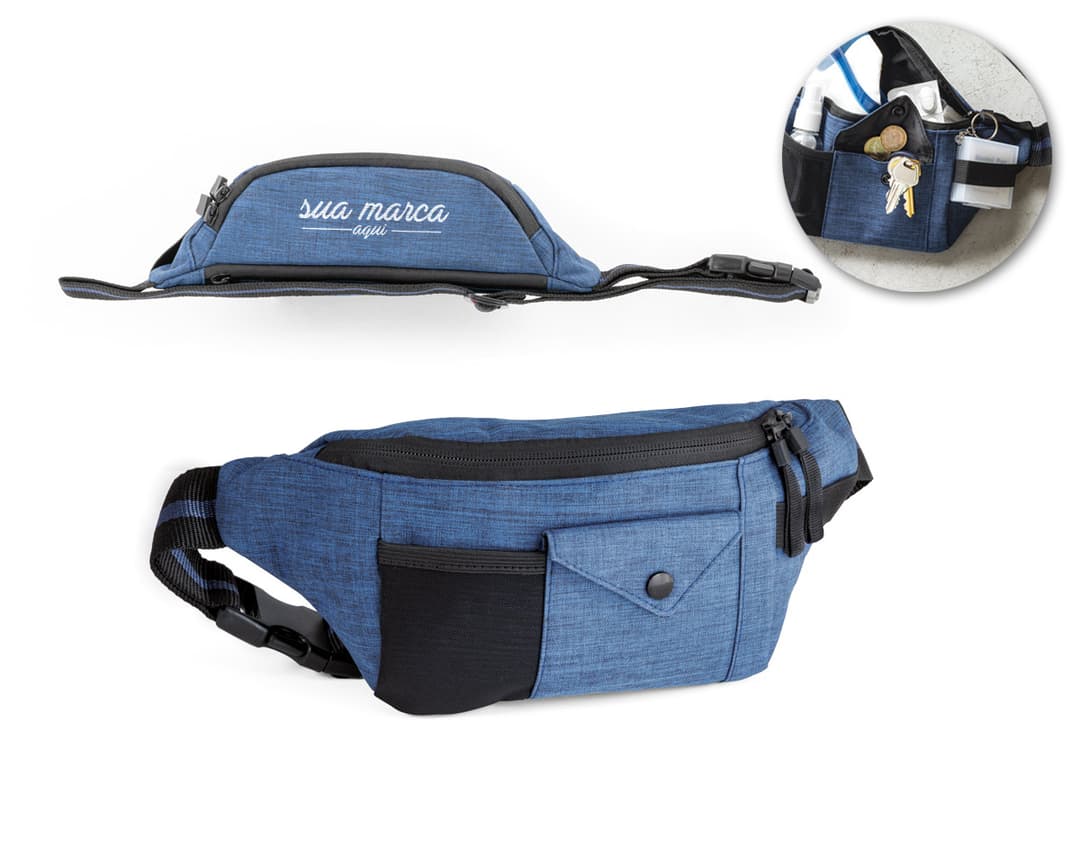 Pochete em couro sintético moderna e prática. Ideal para levar seus pertences com segurança e estilo. Perfeita para o dia a dia ou para uma saída casual. Com alça ajustável e bolsos espaçosos. Adquira já a sua!