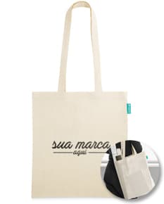 Sacola de algodão 370 x 410 mm - Prática e versátil para suas compras! Feita em material resistente, com design moderno e sustentável. Aproveite para adquirir a sua agora!