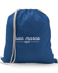 Mochila saco de algodão 370 x 410 mm - Prático e estiloso para presentear ou carregar seus pertences com muito charme. Feito em nylon resistente e com design moderno, ideal para todas as ocasiões. Garanta já o seu! #mochilasaco #brindepersonalizado #estilo #praticidade #moderno