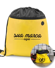 Mochila saco 350x400 mm - Ideal para transporte de brindes e materiais promocionais, design moderno e prático. Perfeita para eventos e ações de marketing.