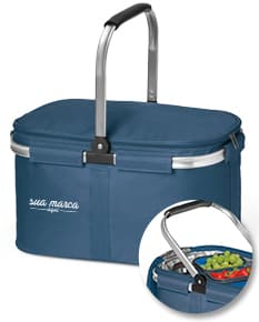 Bolsa térmica 600D removível 14L em amarelo e preto, feita de plástico e metal com alça resistente. Perfeita para armazenar e transportar alimentos ou bebidas de forma segura e mantê-los frescos. Ideal para usar em viagens, no trabalho ou em passeios.