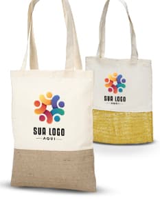 Sacola de algodão resistente e ecologicamente correta. Ideal para suas compras no shopping ou como embalagem para presentes. Aproveite a promoção e garanta a sua!