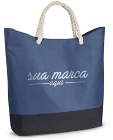 Sacola de praia feita de couro marrom com zíper, alça e design moderno e elegante. Ideal para compras, presentes ou para levar para a praia.