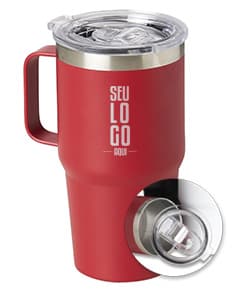 Caneca Térmica Inox 700ml, resistente e durável, ideal para manter a temperatura de bebidas por mais tempo.
