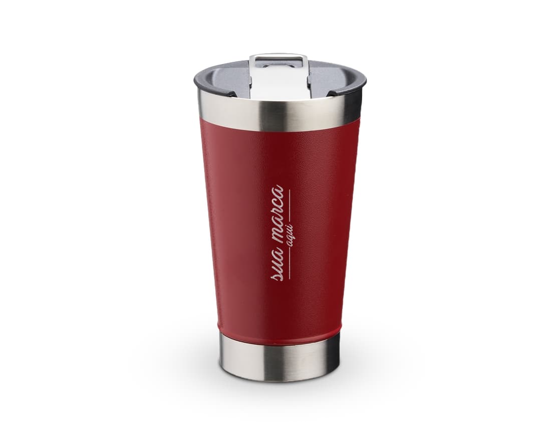 Copo térmico 500ml texturizado para manter sua bebida gelada por mais tempo. Ideal para drinks, sucos e até mesmo água. Perfeito para festas, encontros e passeios. Garanta já o seu!