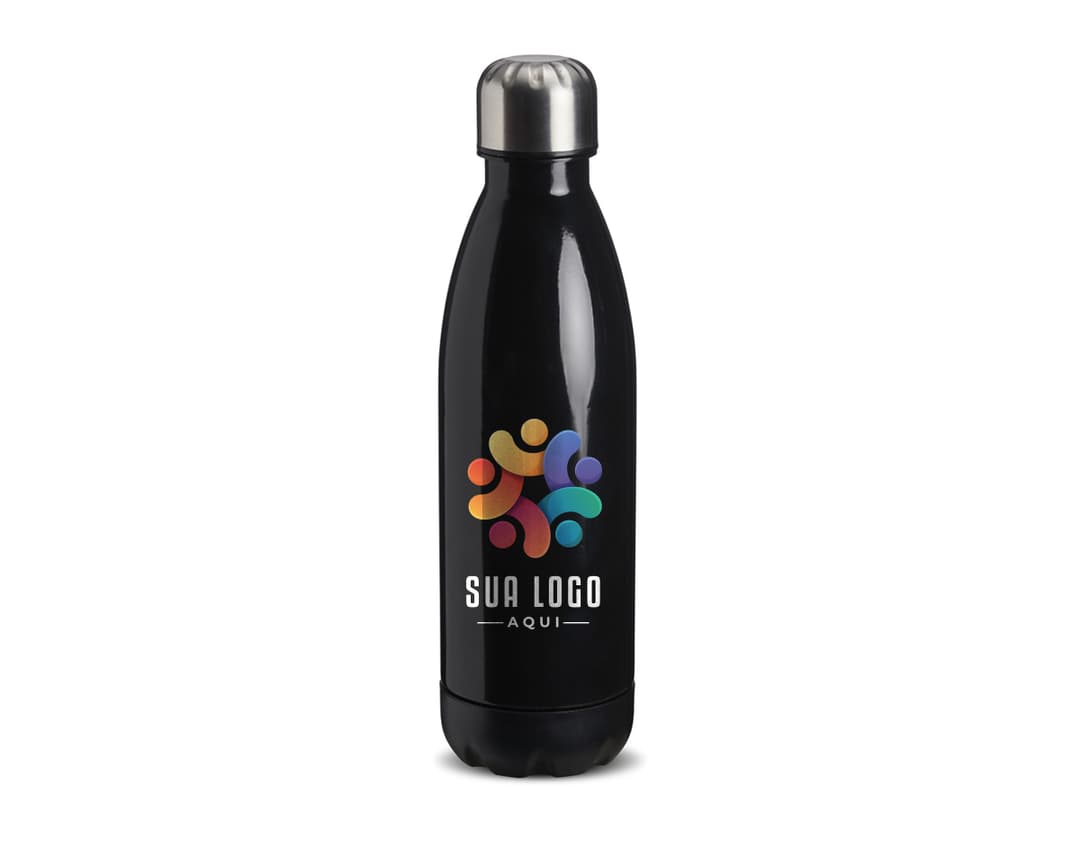 Garrafa Plástica de 700ml - Ideal para Bebidas Alcoólicas e Bebidas Especiais. Perfeita para Celebrações, Restaurantes, Festas e Bares. Garrafa de Luxo, Translúcida e com Tampa Dourada. Aproveite!