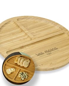Petisqueira de bambu 25x25 - Ideal para servir petiscos de forma elegante e sustentável. Perfeita para compor a decoração da sua mesa com charme e praticidade. Garanta já a sua!