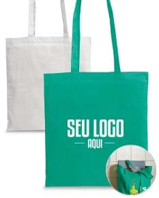 Sacola de algodão reciclado rPET 180 g em cor azul marinho.