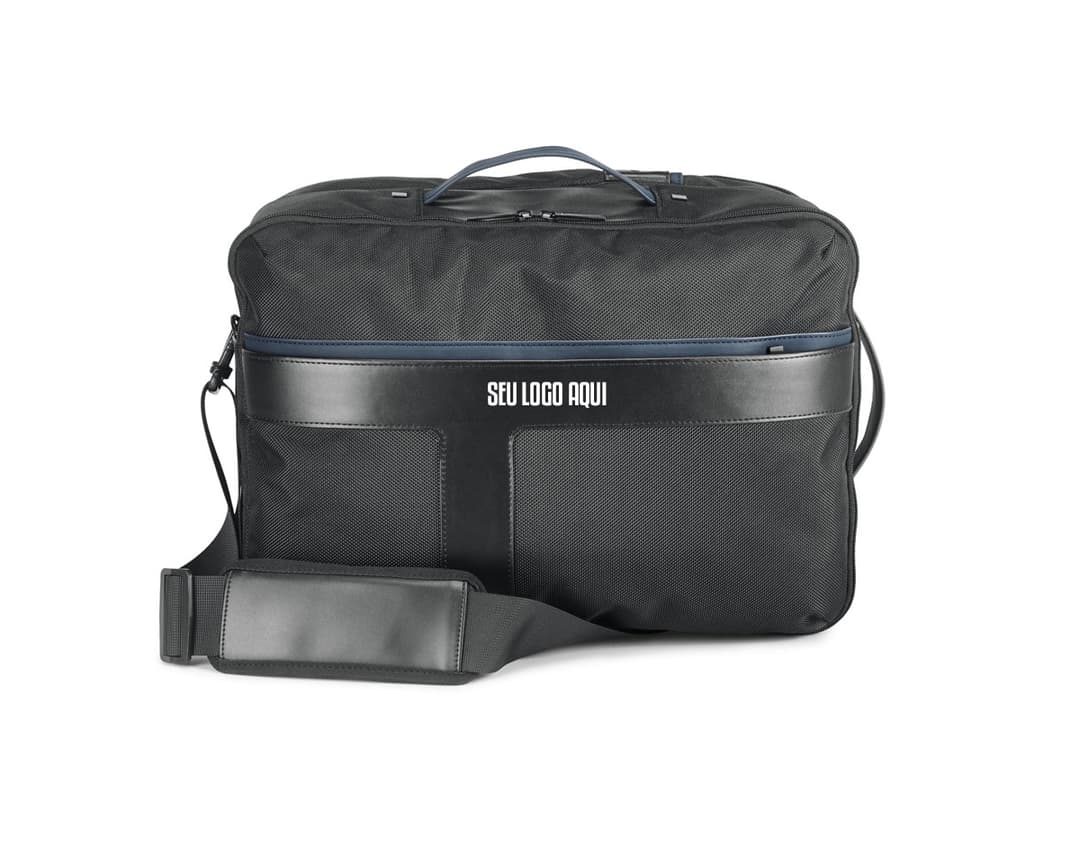 Mochila de couro preta para homens de negócios modernos. Bolsa elegante e prática, ideal para armazenar seus pertences com estilo e segurança. Perfeita para viagens ou uso diário. Adquira já a sua!