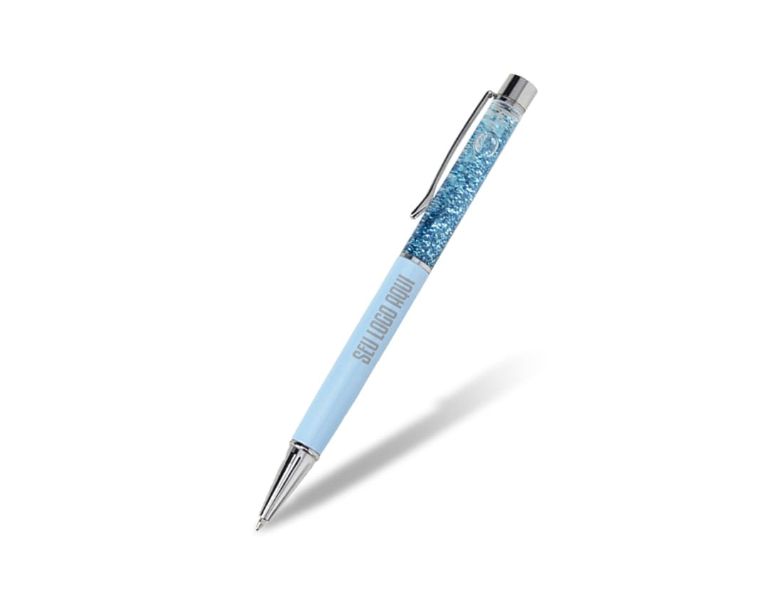 Caneta metal glitter para escrita e desenho em papel de alta qualidade. Ideal para uso no escritório, escola e negócios. Adquira já a sua e brilhe com estilo!
