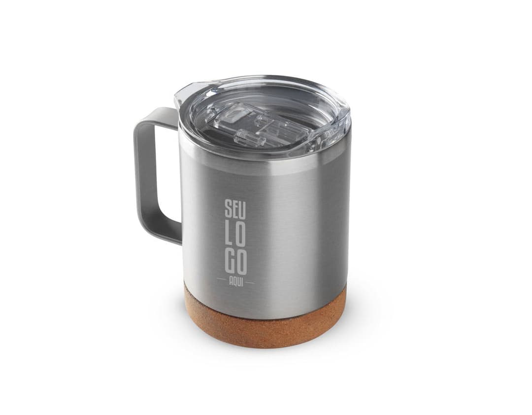 Caneca térmica 350ml preta de metal para café quente. Perfeita para manter sua bebida favorita quentinha por mais tempo. Ideal para o seu café da manhã ou para levar para o trabalho. Adquira já a sua!