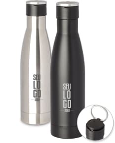 Garrafa Térmica 500ml - Mantenha suas bebidas sempre na temperatura ideal com esta garrafa térmica de 500ml. Ideal para celebrar momentos especiais com vodka, vinho, água ou qualquer outra bebida de sua preferência. Prática, elegante e perfeita para levar para o trabalho, academia, viagens ou onde quer que você vá. Garanta já a sua e desfrute de bebidas sempre frescas e deliciosas. Ideal também para presentear. Aproveite!