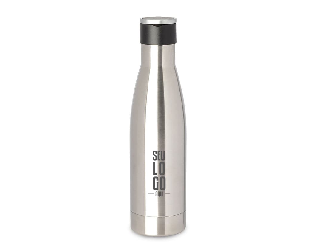 Garrafa Térmica 500ml - Mantenha suas bebidas sempre na temperatura ideal com esta garrafa térmica de 500ml. Ideal para celebrar momentos especiais com vodka, vinho, água ou qualquer outra bebida de sua preferência. Prática, elegante e perfeita para levar para o trabalho, academia, viagens ou onde quer que você vá. Garanta já a sua e desfrute de bebidas sempre frescas e deliciosas. Ideal também para presentear. Aproveite!