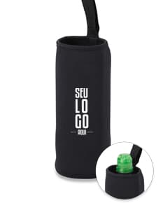 Porta Copo Isotérmico em Neoprene, objeto de metal e plástico, clean e shiny, design cuidadoso.