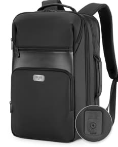 Mochila para notebook preta de couro, perfeita para viagens e negócios. Com design moderno e elegante, é o acessório ideal para quem quer unir estilo e praticidade em suas jornadas. Compre já a sua e esteja sempre preparado para suas aventuras!