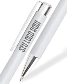 Caneta metal prateada de alta qualidade para escrita precisa e elegante. Perfeita para uso no escritório, na escola ou em casa. Ideal para assinaturas, desenhos e anotações. Adquira já a sua!