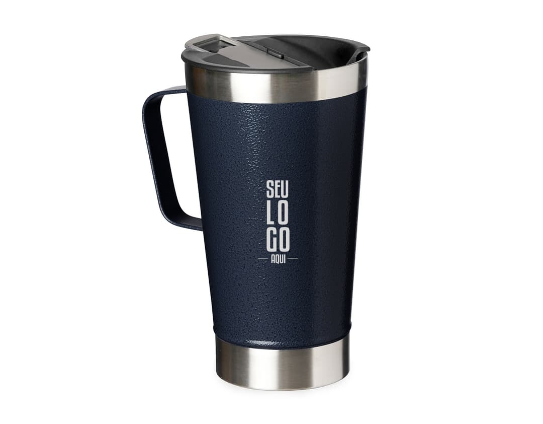 Caneca térmica de inox com abridor 500ml - Perfeita para manter sua bebida quente ou gelada por mais tempo. Ideal para quem adora praticidade e estilo. Aproveite!
