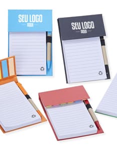 Bloco de anotações moderno para escritório, design criativo e espaço para suas ideias. Ideal para seu negócio ou estudos. Encomende já o seu!