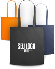 SACOLA 370 x 410 mm amarela e marrom com design moderno e detalhes em metal. Embalagem de papel brilhante com fecho de cadeado, tag de preço e alça resistente. Ideal para compras em lojas de moda e presentes.