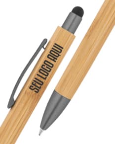 Caneta em bambu de alta qualidade, ecologicamente correta e elegante. Perfeita para presentear clientes e colaboradores. Personalize com a sua marca!