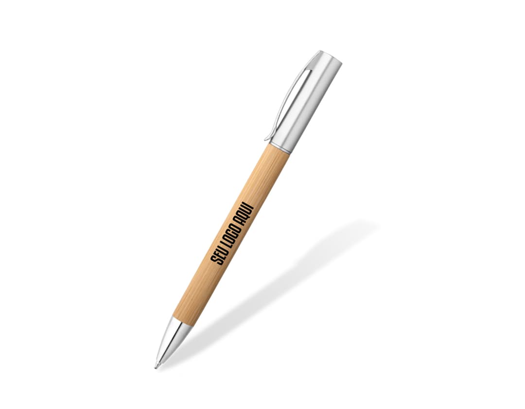 Caneta em bambu, perfeita para escrita suave e sustentável. Ideal para seu escritório, escola ou negócios. Adquira já a sua! Eco-friendly e elegante.